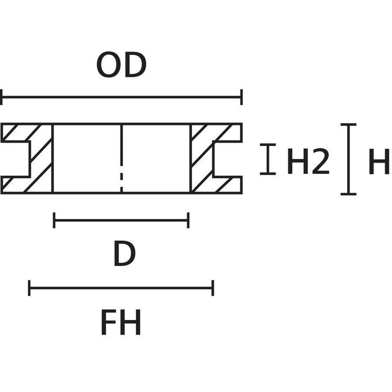 HellermannTyton - Durchführungstülle Tülle HV 1302-PVC-BK − 1000 Stück