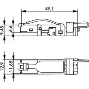 Telegärtner - Modularer Steckverbinder STX RJ45 Stecker 100007453 AWG22-26 Cat.6 sw