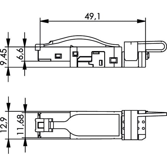 Telegärtner - Modularer Steckverbinder STX RJ45 Stecker 100007453 AWG22-26 Cat.6 sw