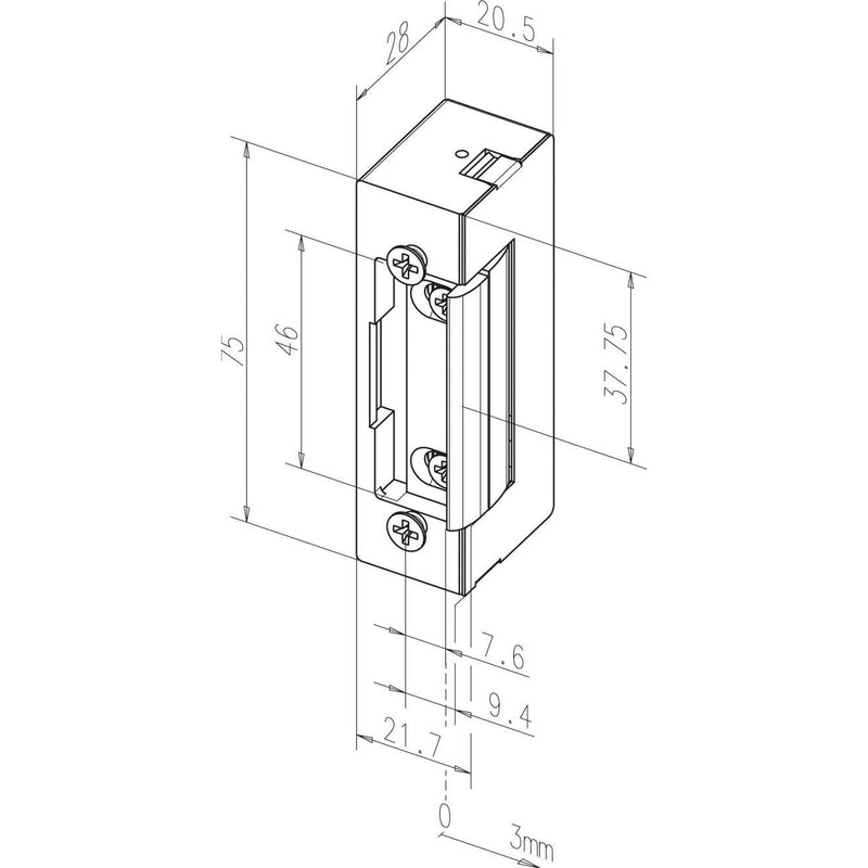 Assa Abloy effeff - Elektrischer Türöffner 17E---------R11 8-16V GS/WS univ