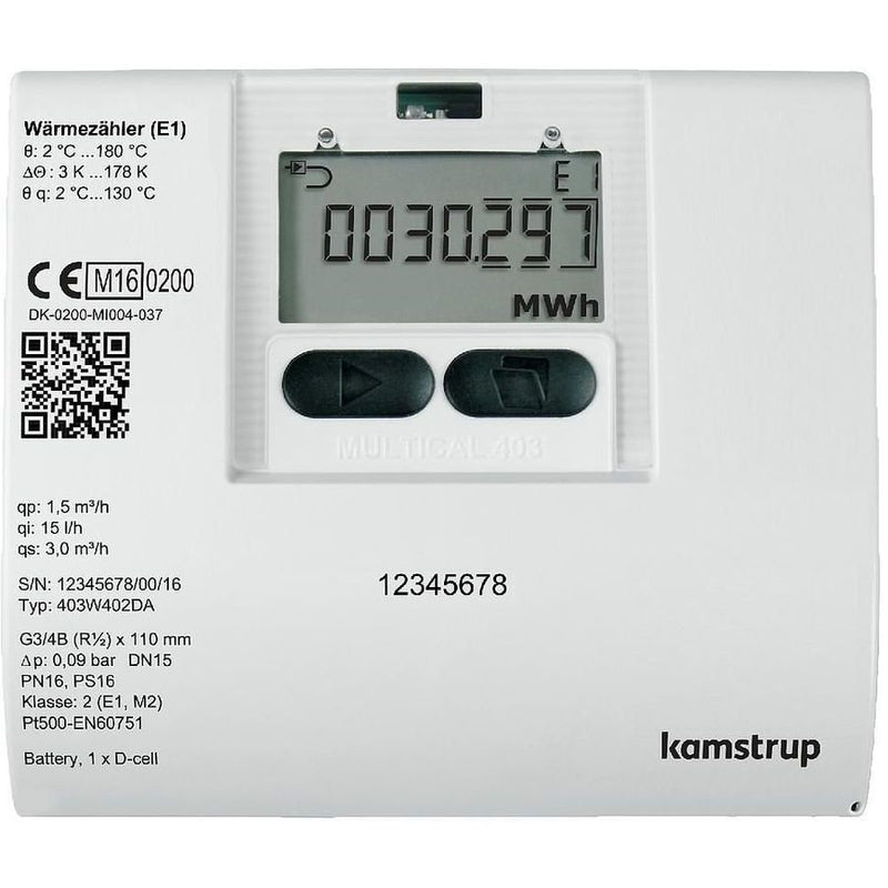 Lingg&Janke - Wärmezähler KNX-Wärmengenzähler KAM-MC403 #84708 Qp2,5DN20/190mm/G1