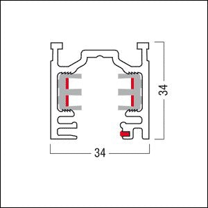 Zumtobel - Elektrisches Zubehör/Ersatzteile für Leuchten Stromschiene 3000mm 3PH/L3+DALITRACK3mWH weiß