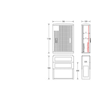 uesa - Gehäuse/Schaltschrank (leer) Normschrank IP44 A100-M-1100 1100x785x320mm