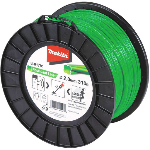 Makita - Zubehör/Ersatzteile für Rasentrimmer Mähfaden Four Leaf E-01781 2,0mm, 310 m