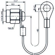 Telegärtner - Zubehör/Ersatzteile für modulares Anschlusssystem SMA Abdeckkappe 100021279 mit Schnur − 5 Stück