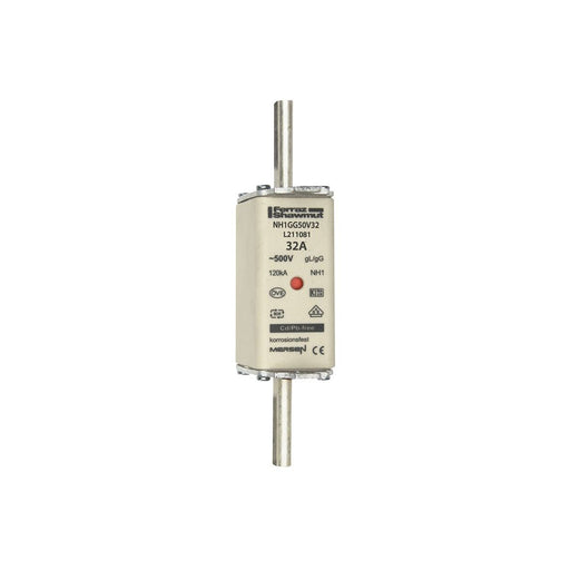 Mersen - Messersicherung NH-Sicherungseinsatz SF NH1GG50V32 Gr.1 gG 32A/500V KM − 3 Stück