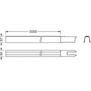 Siteco - Tragschiene für Lichtbandsystem Tragschiene 2-längig 51TR1F0 L3000mm, ws
