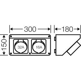 Hensel - Pultsystem Mi Connection Box Mi CB 12 32A,5p,400V,6h