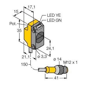 Turck - Einweg-Lichtschranke Opto-Sensor QS186EBQ5 Einweglichtschranke
