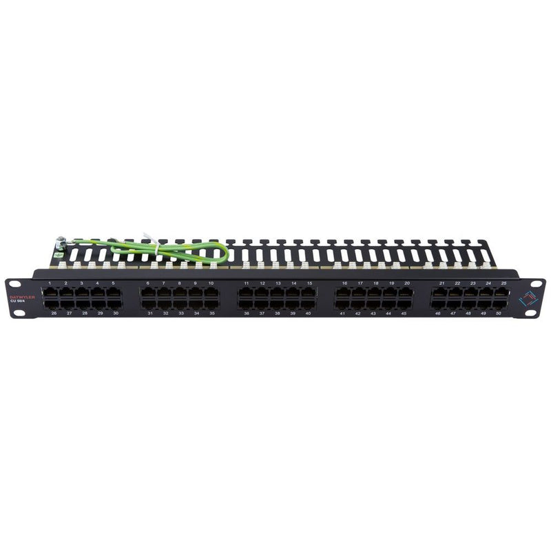 Dätwyler IT Infra - Patchpanel Kupfer Telefonpanel CU 50/4 418003 Cat. 3 schwarz