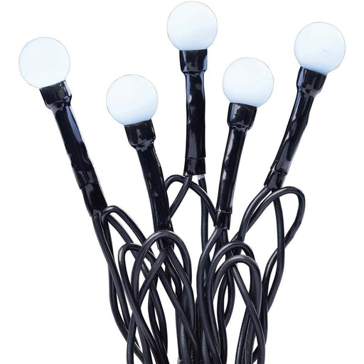 Hellum - Festbeleuchtung LED-Lichterkette m.Perlen 576771 80-tlg.ws inn/außen − 6 Stück