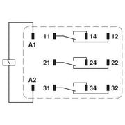 Phoenix Contact - Schaltrelais Einzelrelais REL-PR3- 24AC/3X21