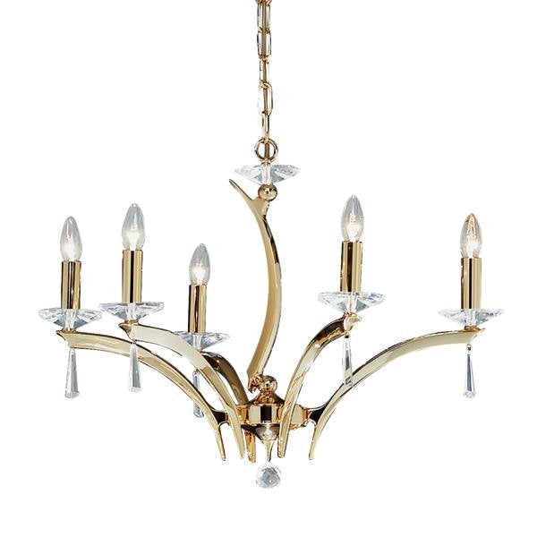 Brumberg Leuchten - Pendelleuchte Krone Stella 00850595 5Lp. E14/40W, gold