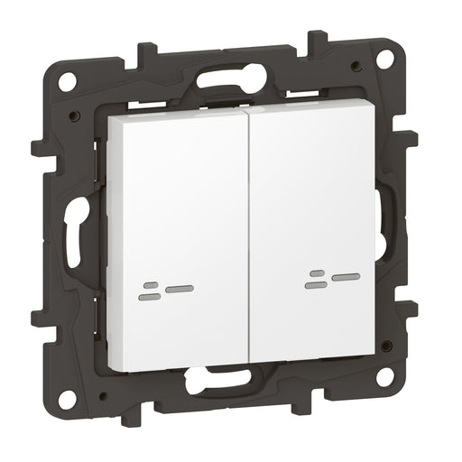 Legrand - Funksender Wandsender Licht 2-Fach Legrand 863608 Ultraweiß