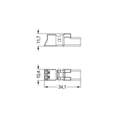 WAGO - Steckverbinder für steckbare Gebäudeinstallation Stecker 2-polig 890-252 grau − 50 Stück