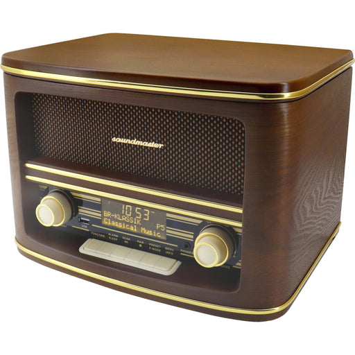 Soundmaster - Radio DAB+/UKW Nostalgieradio NR961 Holzfurnier Retro,CD,USB,BT − 2 Stück