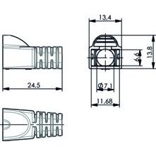 Telegärtner - Knickschutz Knickschutztülle 100001122 für MP8 FS, blau − 100 Stück