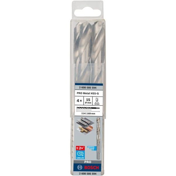 Bosch - Bohrer PRO Metal HSS-G 2608585594 Spiralbohrer 15 x