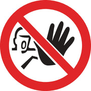 HellermannTyton - Warn-/Hinweisschild Etikett PS6-B-150-WH (5) Zutritt Unbefugte v. − 5 Stück