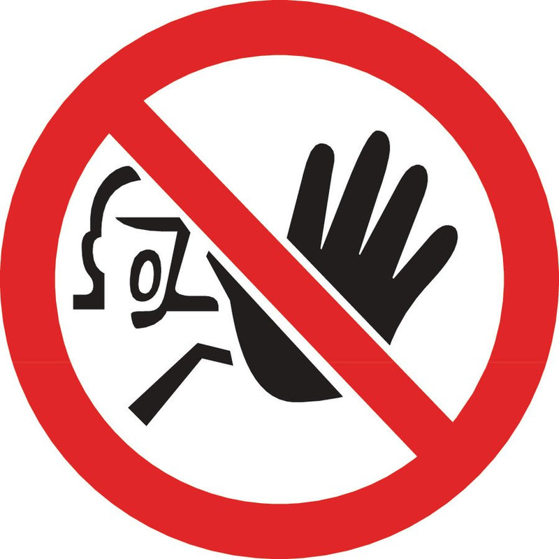 HellermannTyton - Warn-/Hinweisschild Etikett PS6-B-150-WH (5) Zutritt Unbefugte v. − 5 Stück