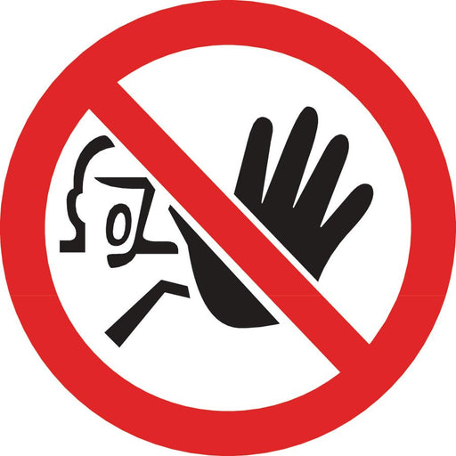 HellermannTyton - Warn-/Hinweisschild Etikett PS6-B-150-WH (5) Zutritt Unbefugte v. − 5 Stück