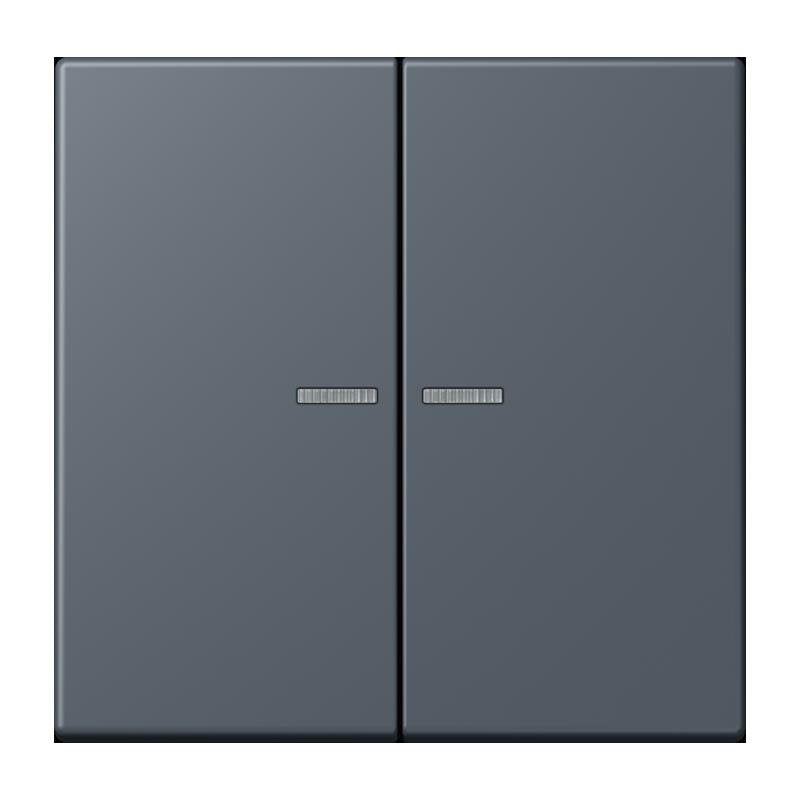 Jung - Abdeckung/Bedienelement für Installationsschalterprogramme Wippe mit Lichtleiter LC 102 KO5 262 gris fonce 59