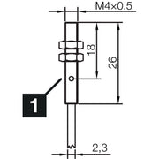 Di-soric - Induktiver Näherungsschalter Induktiver Näherungssensor INSM-M04-B0.8PS-2C 0.8mm, bündig