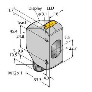 Turck - Optischer Abstandssensor Opto-Sensor Q4XFKLAF310-Q8 Laserdistanzsensor