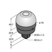 Turck - Kapazitiver Näherungsschalter Bestückungssensor K70RNT2GREQ Pick-to-Light − 1 Stück