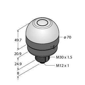 Turck - Kapazitiver Näherungsschalter Bestückungssensor K70RNT2GREQ Pick-to-Light − 1 Stück