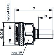 Telegärtner - Koax-Steckverbinder N-Kabelstecker cr/cr 100023918 RG393/U,K07252 D-01