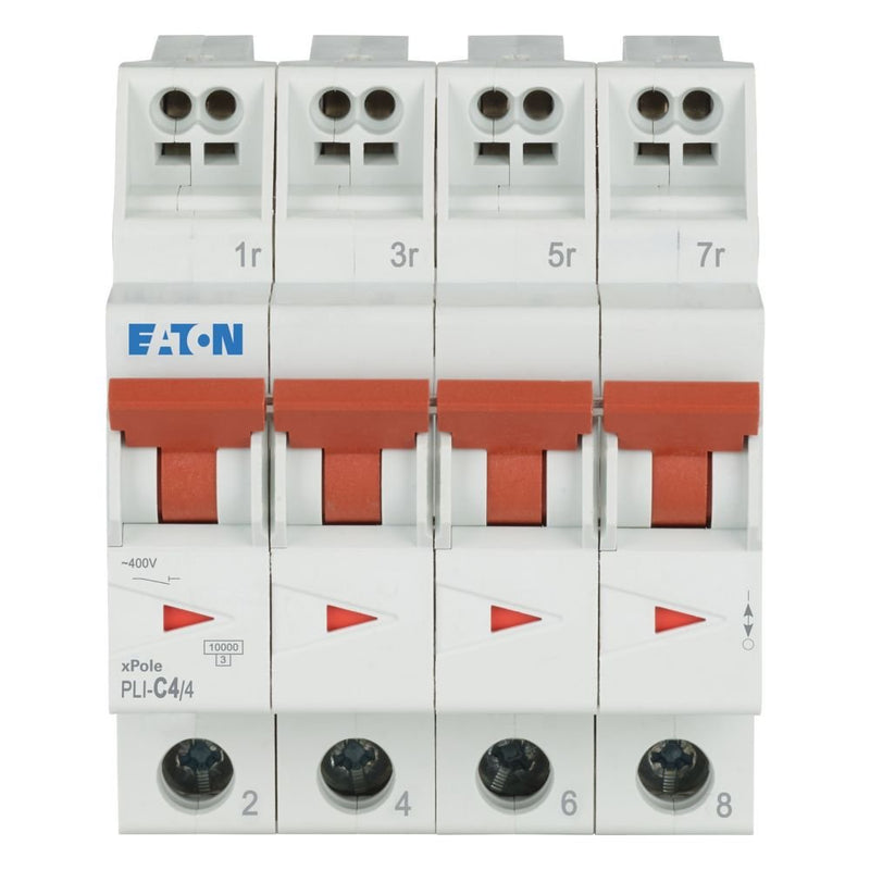 Eaton - Leitungsschutzschalter PLI-C4/4 C 4A, 4p Steckkl