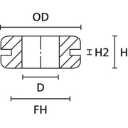HellermannTyton - Durchführungstülle Tülle HV 1101-PVC-BK