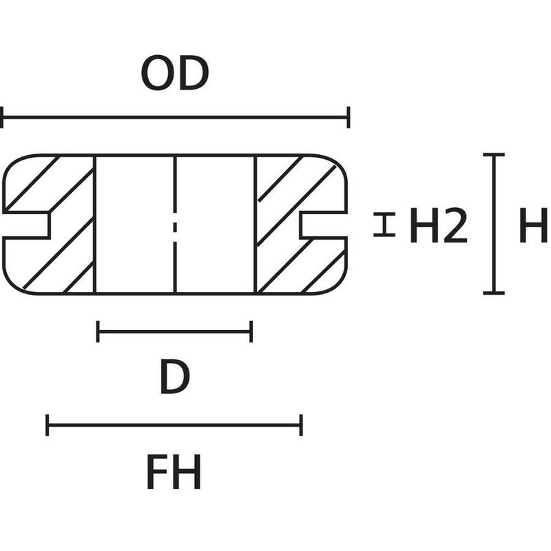 HellermannTyton - Durchführungstülle Tülle HV 1101-PVC-BK