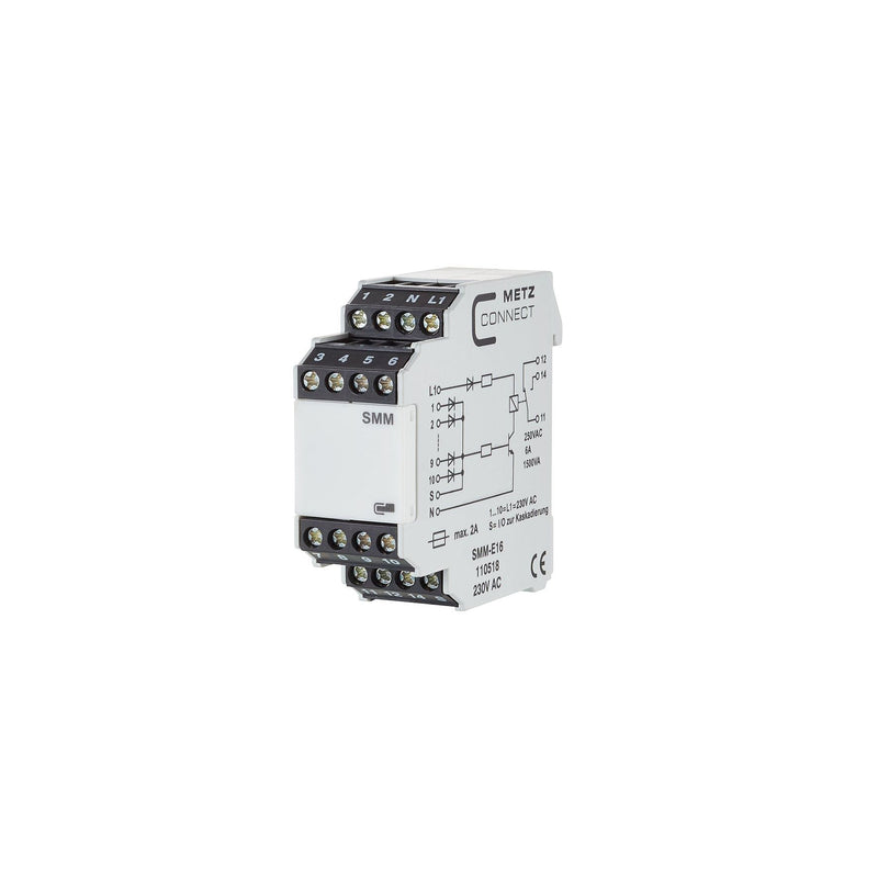 Metz Connect - Baustein für Schutzbeschaltung Meldemodul SMM-E16 230VAC