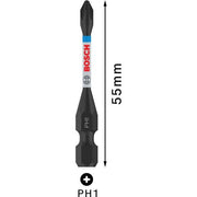 Bosch - Bit PRO Phillips Impact Bit, 2608522519VE(2) PH1, 55 mm, 2-tlg