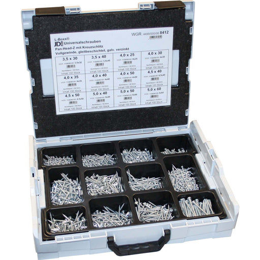 Dresselhaus - Sortimentskasten Befestigungmaterial Sortimo L-Boxx 4499/000/06 8412 Pan-Head m. Kreuzsch