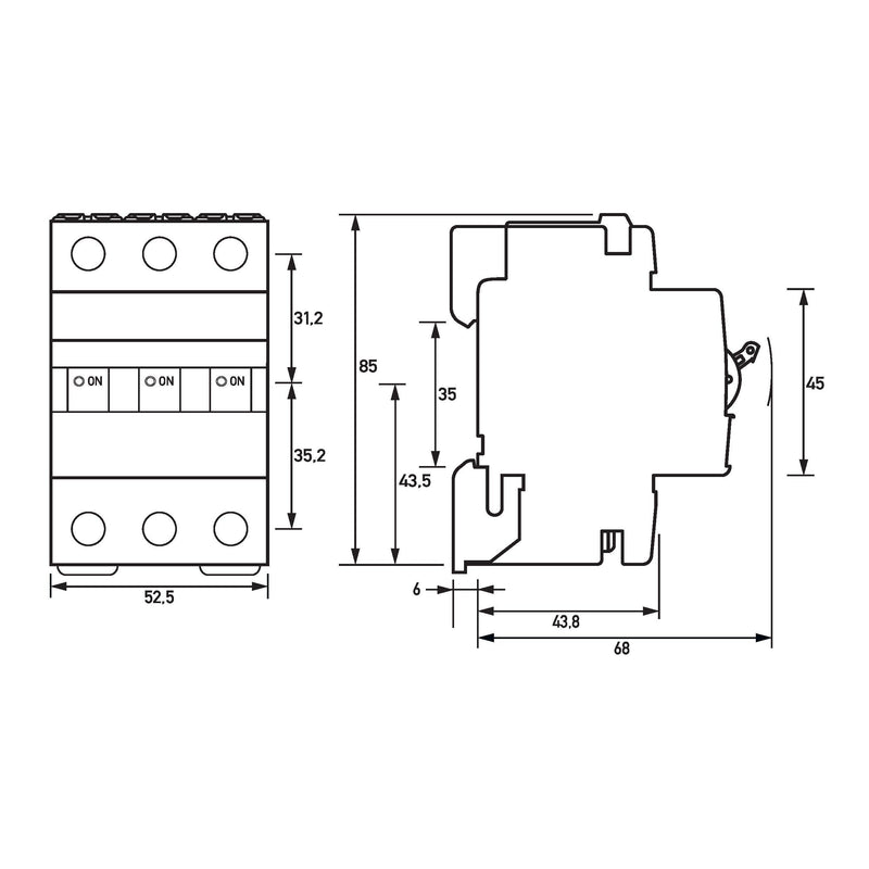Doepke - Leitungsschutzschalter DLS 6HSL B6-3 6KA