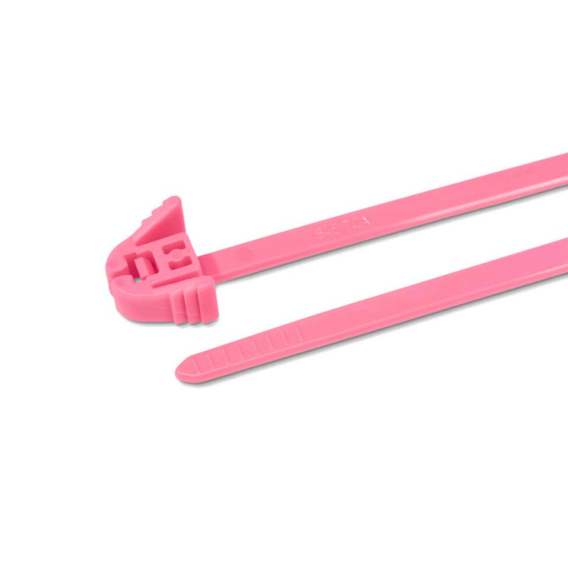 HellermannTyton - Kabelbinder REZ300-PA66-PK (100) 305 x47 mm, pink − 100 Stück