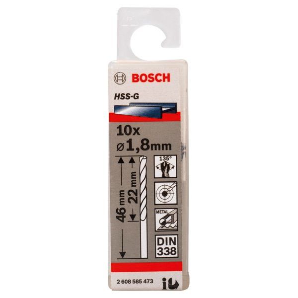 Bosch - Bohrer PRO Metal HSS-G 2608585473 Spiralbohrer 1,8 x