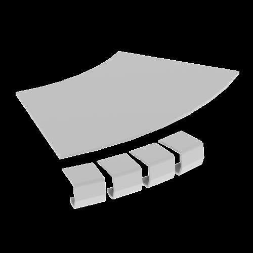 Unex - Deckel Bogen für Kabeltragsystem Abdeckung Bogen 45 Grad 67214-04 200 R300 U23X