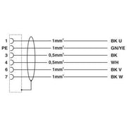 Phoenix Contact - Energiekabel < 1 kV, für ortsveränderlichen Einsatz Kabelstecker K-5E - OE/01#1619312 kunststoffumspritzt − 2 Stück