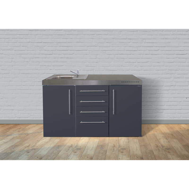Stengel - Mini-Küche Miniküche Premiumline MPSG150KSKSreBliS Schiefergrau