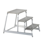 ILLER-LEITER - Stufenleiter Aluminium Maschinentritt 46204 starr, 4 Stufen