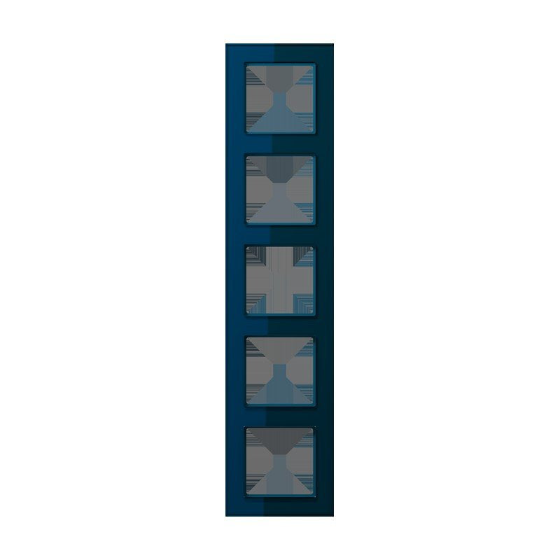 Jung - Abdeckrahmen Glasrahmen 5fach AC 585 GL NB nachtblau