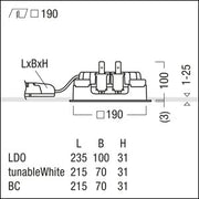 Zumtobel Group - Downlight/Strahler/Flutlicht LED-Einbauleuchte P-INF Q #60818289 4000K