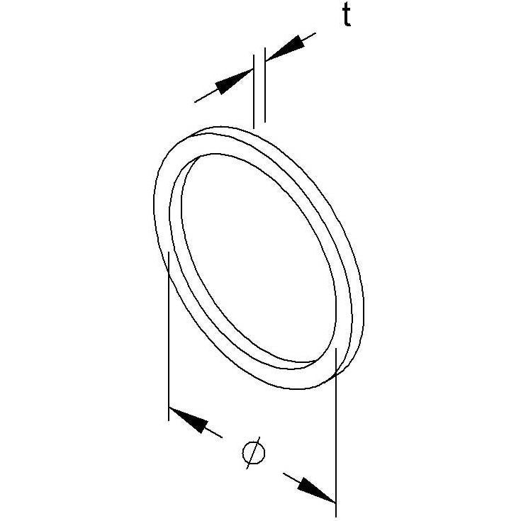 HKL - Dichtring, flach Anschlussgewindedichtring 987H/09 PG9 − 100 Stück