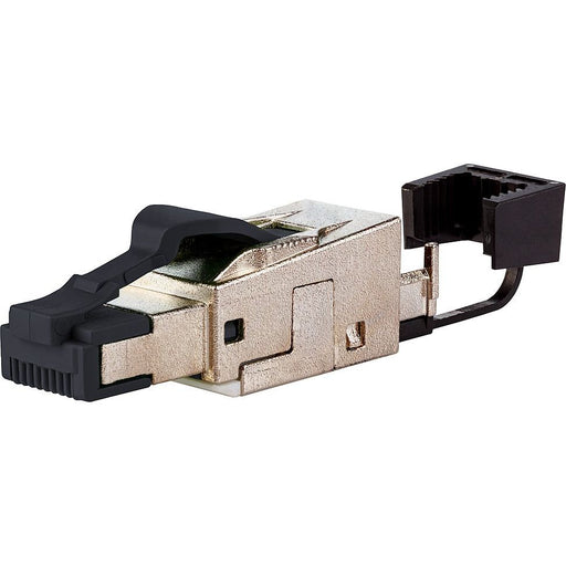 Metz Connect - Modularer Steckverbinder RJ45 Stecker Cat.6A 130E405032-E Kabelzuführ.180 Grad − 1 Stück