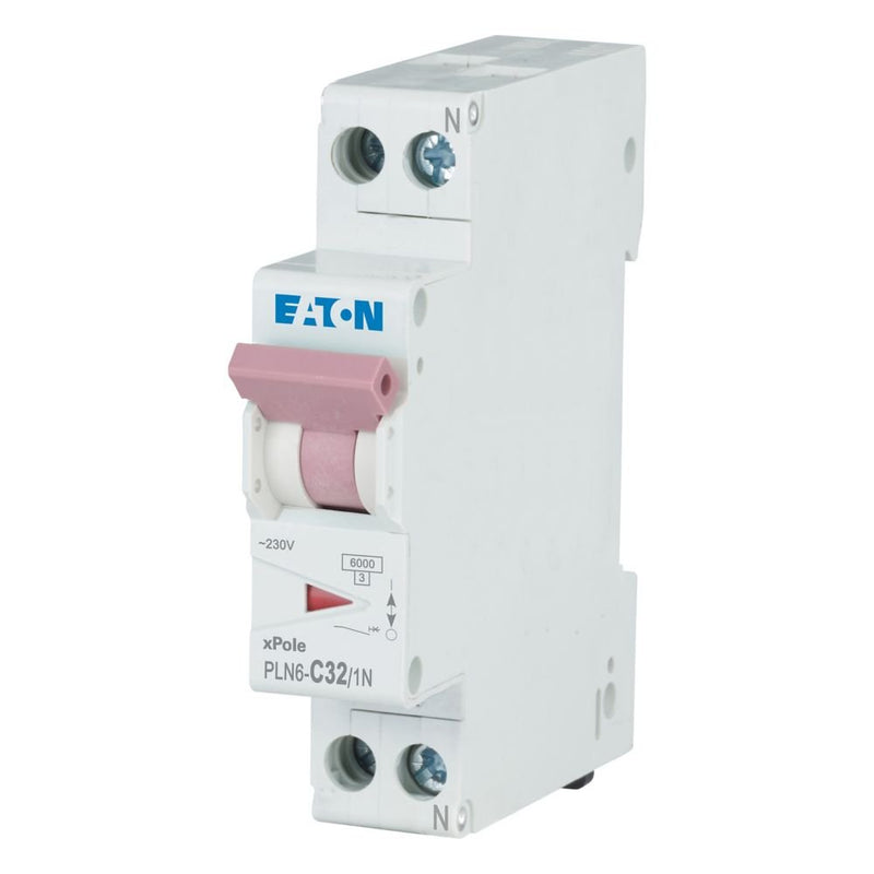 Eaton - Leitungsschutzschalter PLN6-C32/1N-DE 32A, 1p+N,Steckkl. C