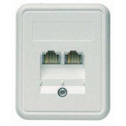 Telegärtner - Kommunikationsanschlussdose Kupfer Anschlussdose UMJ45 8/8 Ap 100022999 Cat.5e alpinweiß − 5 Stück